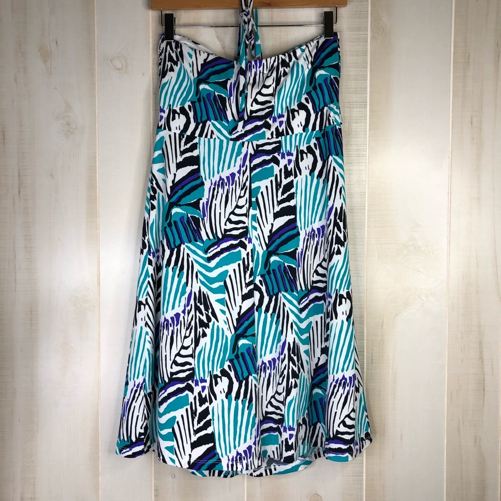 MSK Halter Sleeveless Multi Color Dress Size M - Picture 5 of 6